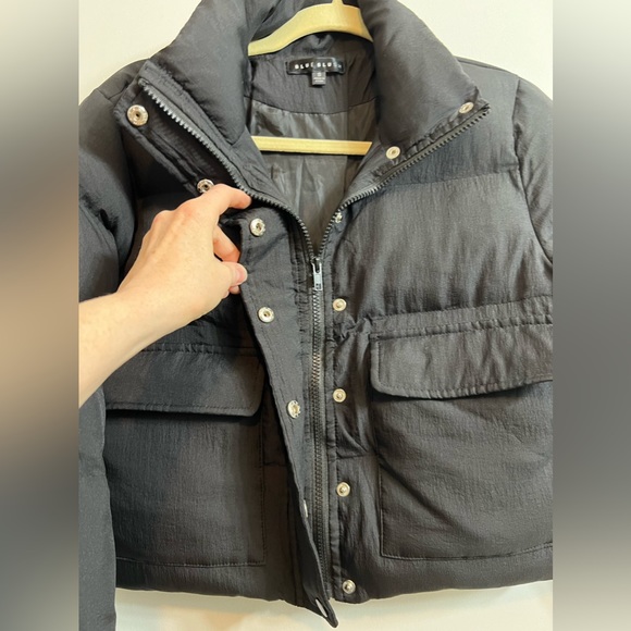 Blue Blush Puffer Crop Jacket - Picture 14 of 17